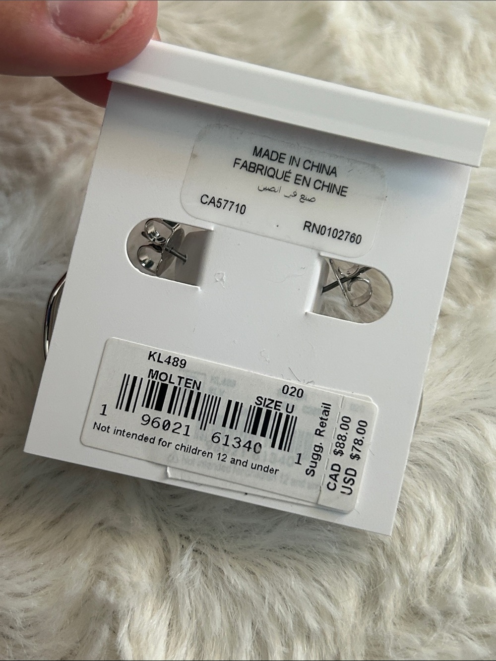 NWT $78 kate spade Molten Hoops - Silver - Picture 8 of 8